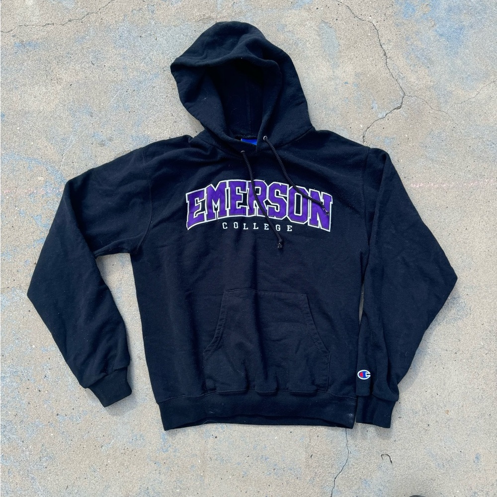 emerson college EMBROIDED boston hoodie